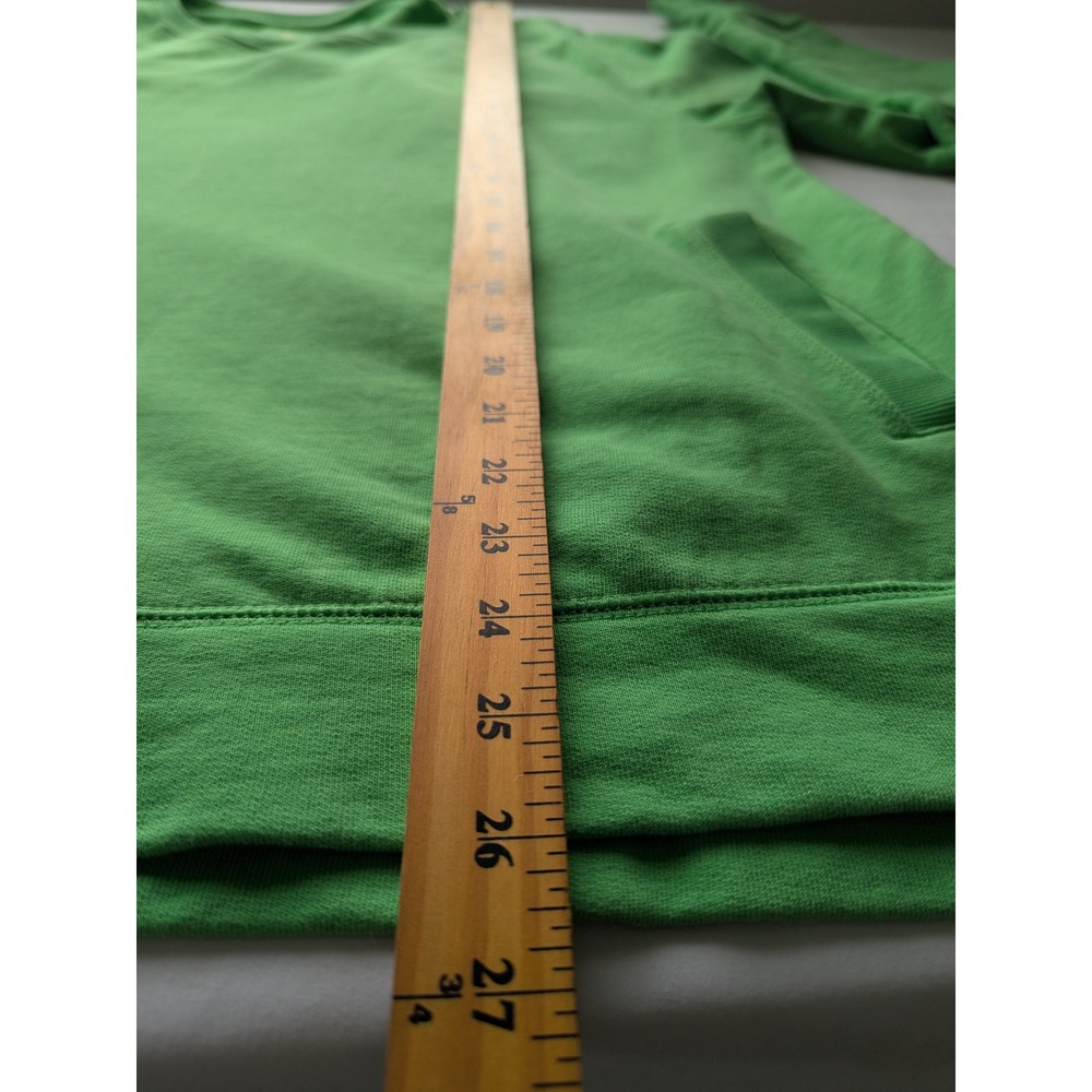 Lilly Pulitzer Luxletic Sweatshirt Womens Large Green Side Zip Pockets Raglan - Picture 7 of 8
